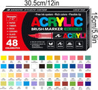 Acrylic Paint Markers Pens, 48 Vivid Colors Acrylic Markers Set, Direct Liquid - Image 3