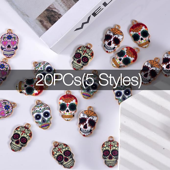 Bulk Gold Enamel Charms for Jewelry Making, Colorful Metal Charms Pendant for - Image 3