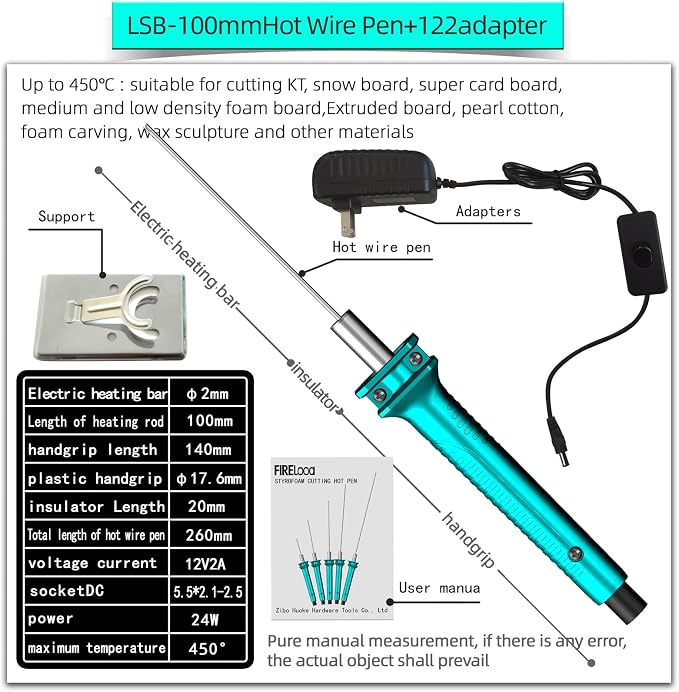 Hot Wire Pen, Electric Hot Wire Cutter Pen 10cm, Styrofoam Cutting Hot Pen Hot - Image 2