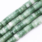 Natural Stone Heishi Beads for Necklace Making, 4 mm x 6 mm Small Flat Round by YUGDRUZY