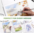 Fuumuui Watercolor Paper Block 9x12 Inch, Smooth Surface 100% Cotton Watercolor - Image 7