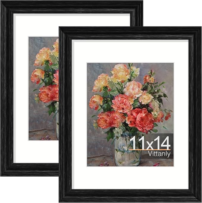 Vittanly 11x14 Picture Frames Set of 2, Ornate Vintage Photo Frame by Vittanly