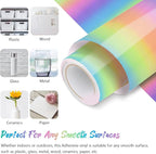 Rainbow Permanent Adhesive Vinyl Roll, Car Decals & DIY Crafts - Image 5