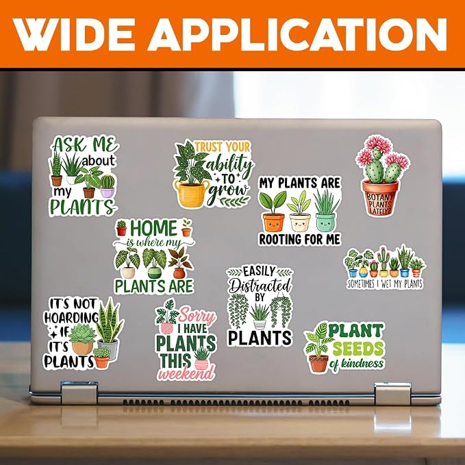 MAIANEY | Funny Plant Lover Sticker Pack 3 Inch – 10PCS Waterproof Vinyl - Image 2