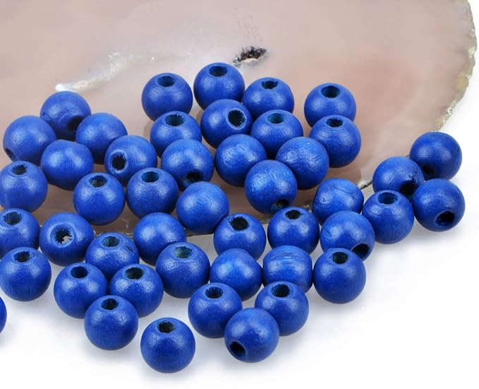 AD Beads Wood Spacer Loose Wooden Craft Beads Big Hole Beads Assorted - Image 2