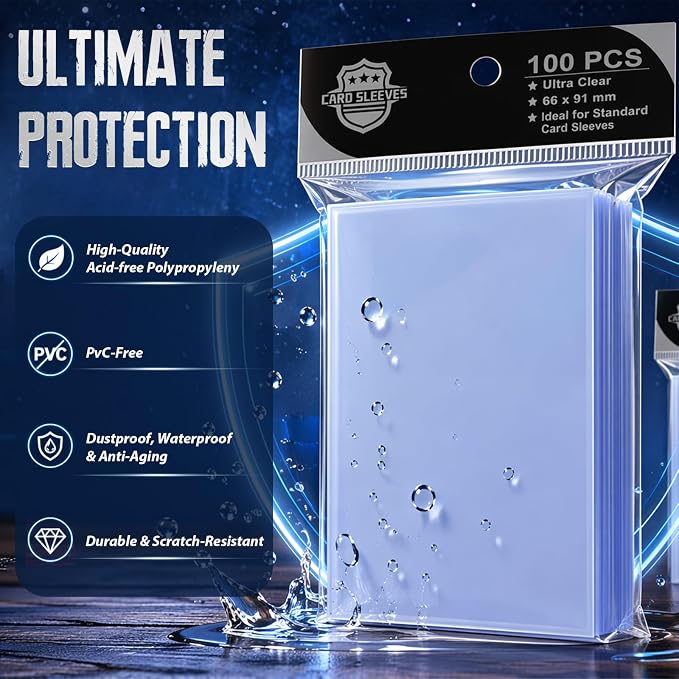 600 Counts Standard Clear Card Sleeves, 66x91mm Premium PP Plastic Protectors - Image 5