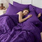 JOLLYVOGUE Queen Comforter Set, Ultra-Soft Bed in a Bag Queen Size 7 Pieces - Image 6