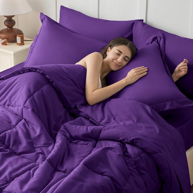 JOLLYVOGUE California King Comforter Set, Ultra-Soft Bed in a Bag Cal King Size - Image 7