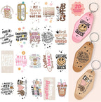 KACIOLA STUDIO Coffee UV DTF Wrap Stickers-80PCS Coffee Theme UV DTF Sticker by KaciolaStudio