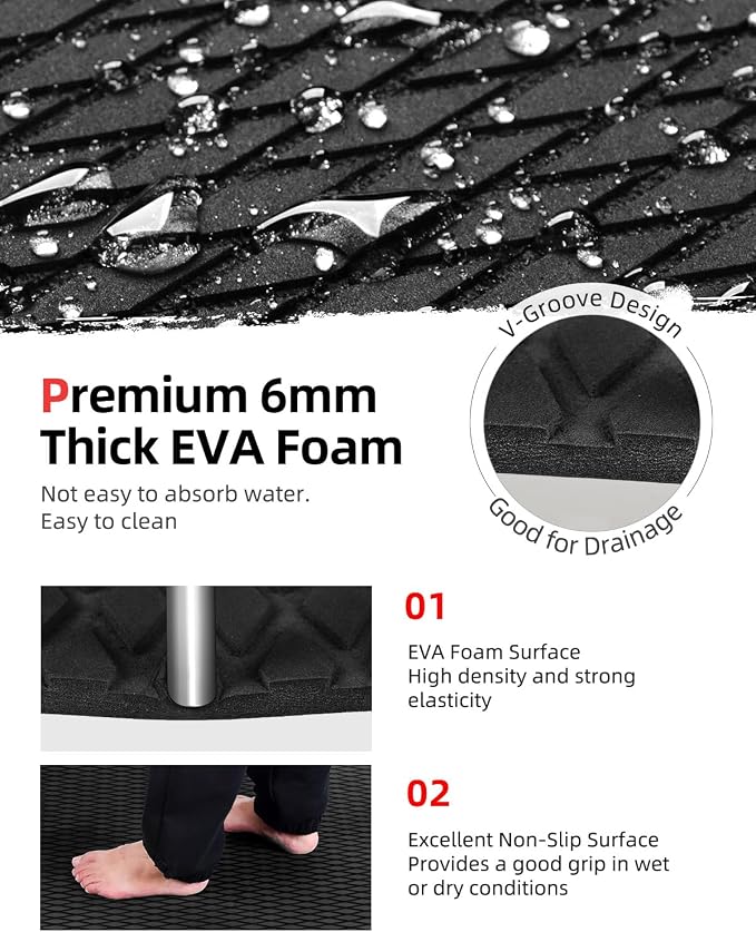 Abahub EVA Foam Boat Flooring Self-Adhesive Decking Surfboard Traction Pad | - Image 3