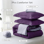 JOLLYVOGUE Full Comforter Set, Ultra-Soft Bed in a Bag Full Size 7 Pieces - Image 5