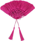 VAPKER 100 Pieces Dark Pink Tassels 13cm/5-Inch Silky Handmade Soft Tassels by VAPKER