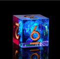 1Pcs D6 DND Dice with Resin Sharp Edge D&D Dice, Random Color and Style 6 Sided by YEMEKO