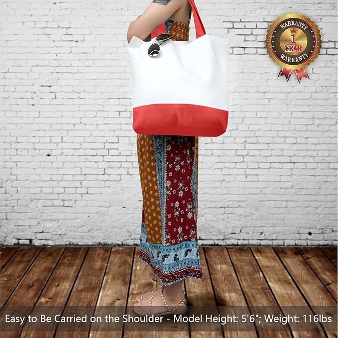 TOPDesign 3-Pack Super Strong Large 12oz Cotton Canvas Tote Bags, Reusable - Image 2