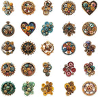 50 Pcs Mechanical Gears PET Aesthetic Stickers - Image 3