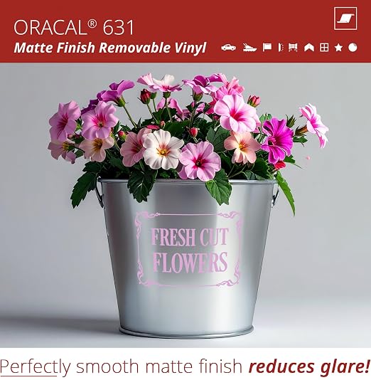 ORACAL 631 Matte Lilac Vinyl Durable Roll Easy to Weed Permanent Adhesive Craft - Image 3
