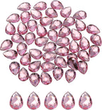 MECCANIXITY 50PCS Flat Back Acrylic Teardrop Gems 18x25mm Artificial Rhinestones by MECCANIXITY