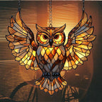 Owl Faux Tiffany Acrylic Suncatcher Stained Glass Effect Window Car Hanging - Image 7
