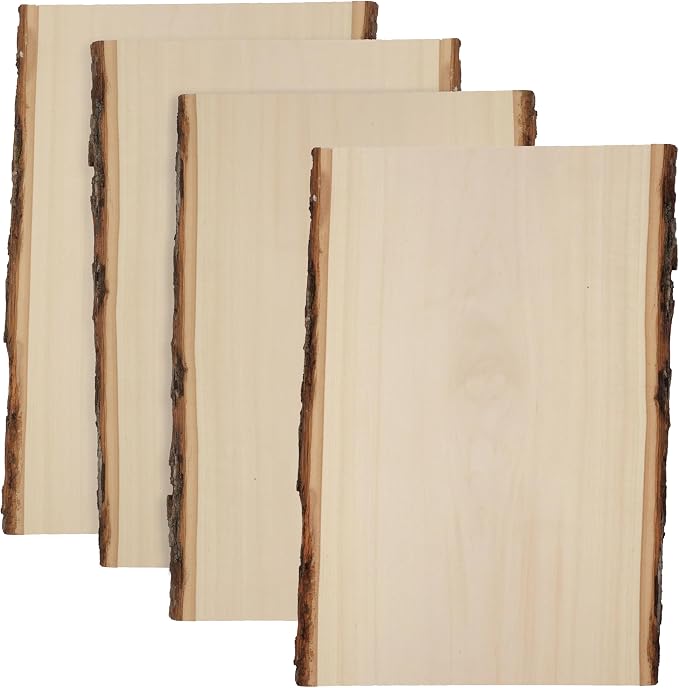 Foggy Bottom Woodworks LLC Premium Basswood Live Edge Wood Planks, Value Pack - Image 4