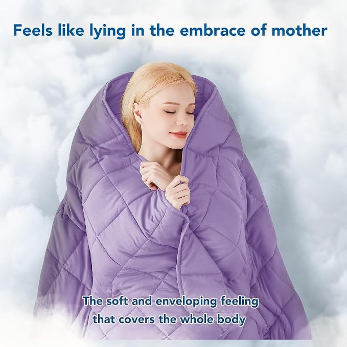 Topcee Weighted Blanket for Adults Twin Size Soft Cooling Heavy Blanket Sleeping - Image 4