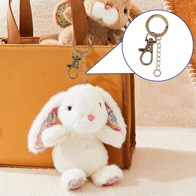 Glarks 125pcs Bronze Keychain Making Kit, Keychain Craft Supplies Including Key - Image 6