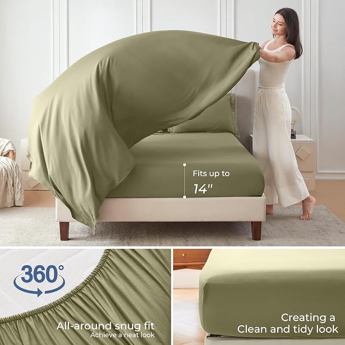 Sasttie Full Size Comforter Sets, 7 Pieces Reversible Bed in a Bag Full - Image 5
