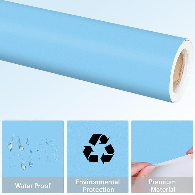 Sky Blue Bulletin Board Paper Roll Light Blue Bulletin Board Background Paper - Image 4
