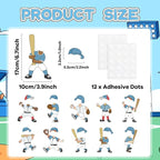 OBUSATT 60 Pcs Baseball Player Theme Cutouts Baseball Bulletin Board Decoration - Image 2