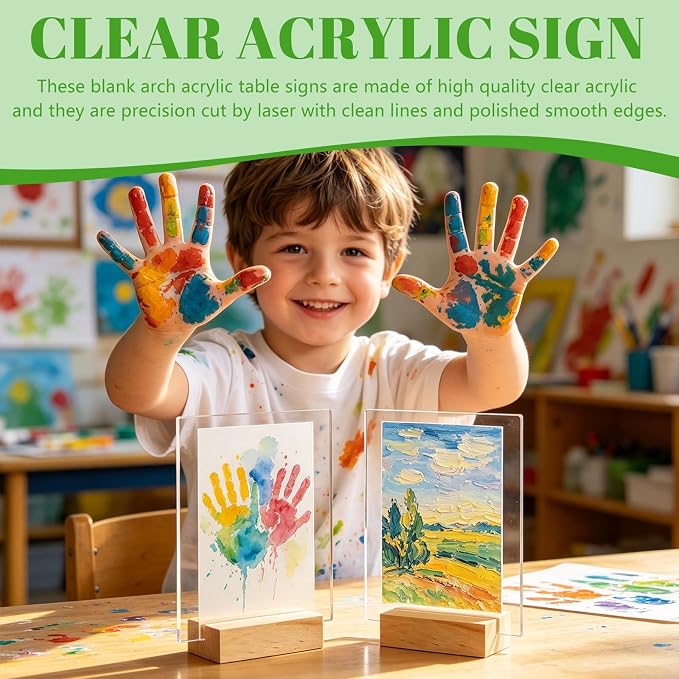Bercoor 10 Pack 4x6 Inch Blank Clear Acrylic Sign - Image 5
