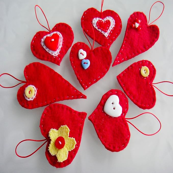 HaoFeiJH Red Felt Fabric Sheets - Image 5
