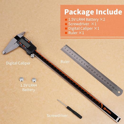 HARDELL Digital Caliper 12 Inch Large LCD Screen Auto-Off Inch/MM/Fraction | - Image 7
