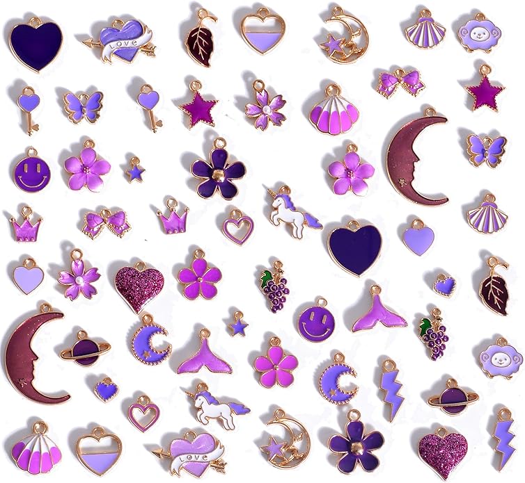 Bulk Gold Enamel Charms for Jewelry Making, Colorful Metal Charms Pendant for by stino