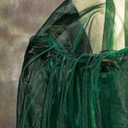 Blackish Green 11 Yard Long Iridescent Organza Fabric - Image 4