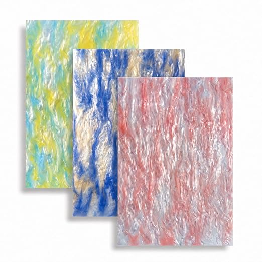 TOEPODO Pearlescent Marble Acrylic Sheets, 1/8" Thickness, Opaque Cast Pearl by WelcomeTOEPODO