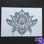 TIAMECH A4 Reusable Sacred Lotus Flower Stencil - Image 4