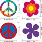 Gejoy 20 Pcs Hippie Party Flower Cutouts 60s 70s Groovy Party Cutouts - Image 2