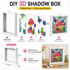 Paint Your Own 3D Shadow Box Frame, 8x8 Blank 3-Layer DIY Art Frame - Image 2