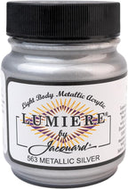Jacquard Lumiere 2.25oz Fabric Paint Metallic Silver by Jacquard