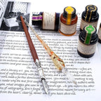 MU-02 Calligraphy Pen Set, Glass Dip Pen and Handcrafted Wooden Dip Pen Gift Set - Image 6