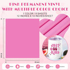 Tintnut Lavander Rose Permanent Vinyl 8 Sheets 12''x10'' Adhesive Vinyl | Solid - Image 2
