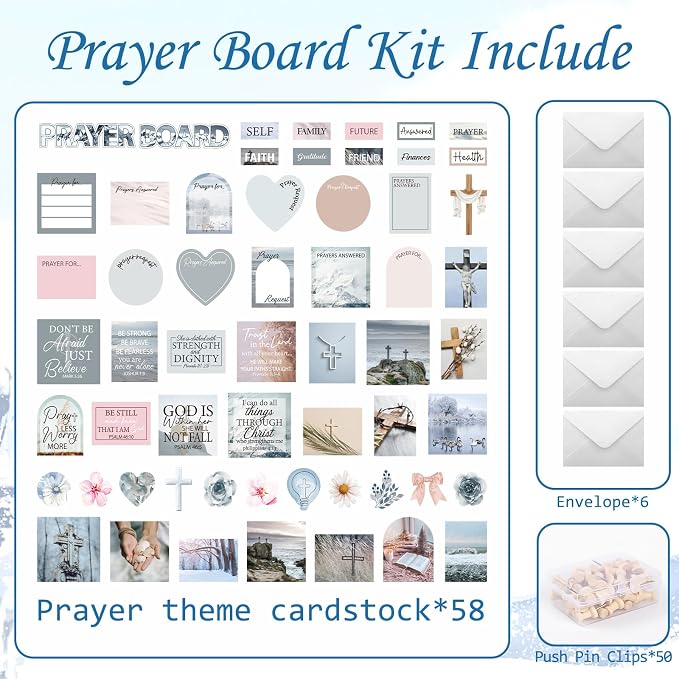Prayer Board Kit Blue Prayer Board Supplies Not Including Board | Prayer Room - Image 2