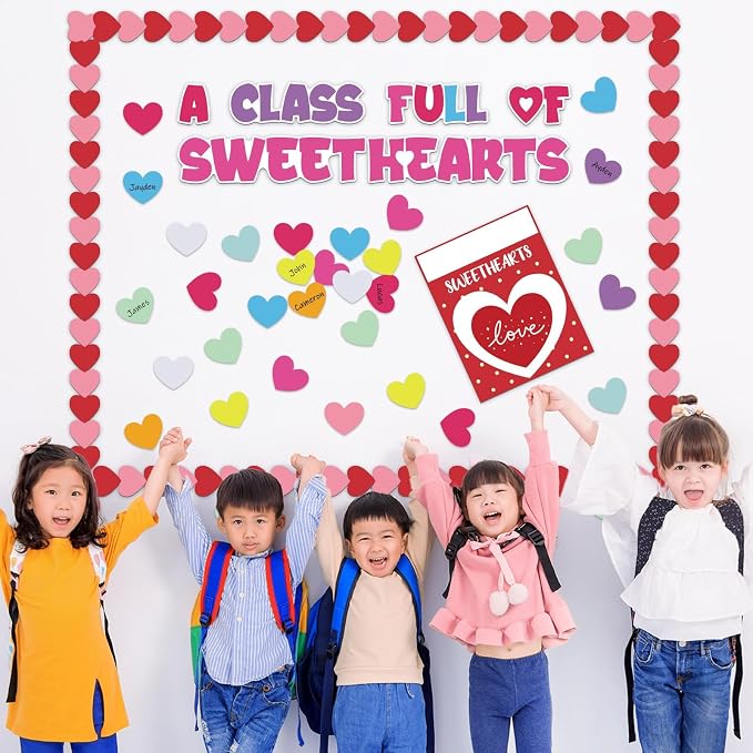 Valentine's Day Bulletin Board Set Valentine's Love Heart Classroom Decoration - Image 7