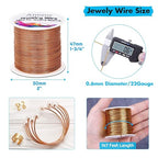 22 Gauge Jewelry Wire, Anezus Craft Wire Tarnish Resistant Copper Beading Wire - Image 2