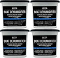 Moisture Absorber and Boat Dehumidifier, Charcoal Odor Remover for Damp Smell and Humidity, Unscented and Fragrance-Free, 4 Pack, Ideal for Basement, Closet, Home, RV, or Boating, No Refill Needed