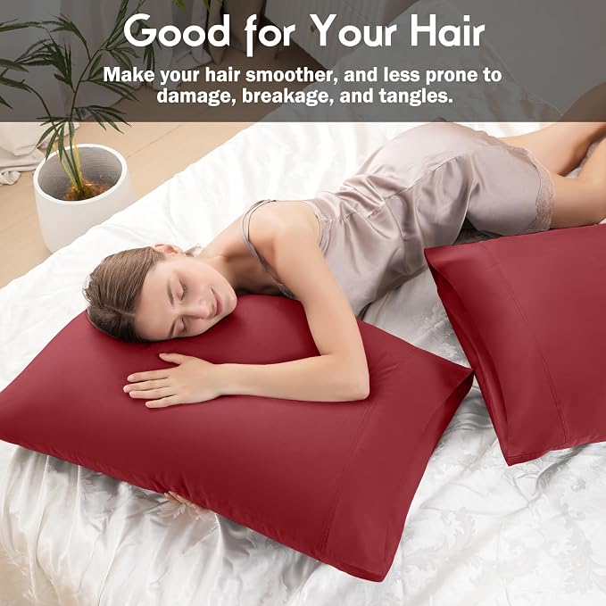 Pillowcases Standard Size 2 Pack, Cooling Viscose from Bamboo Pillow Cases - Image 5