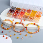 DUQGUHO 8mm Orange Beads for Jewelry Making Orange Glass Beads for Crafts - Image 3