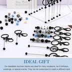 Tondiamo 24 Pcs Beadable Keychain Bars Bulk Beads - Image 5