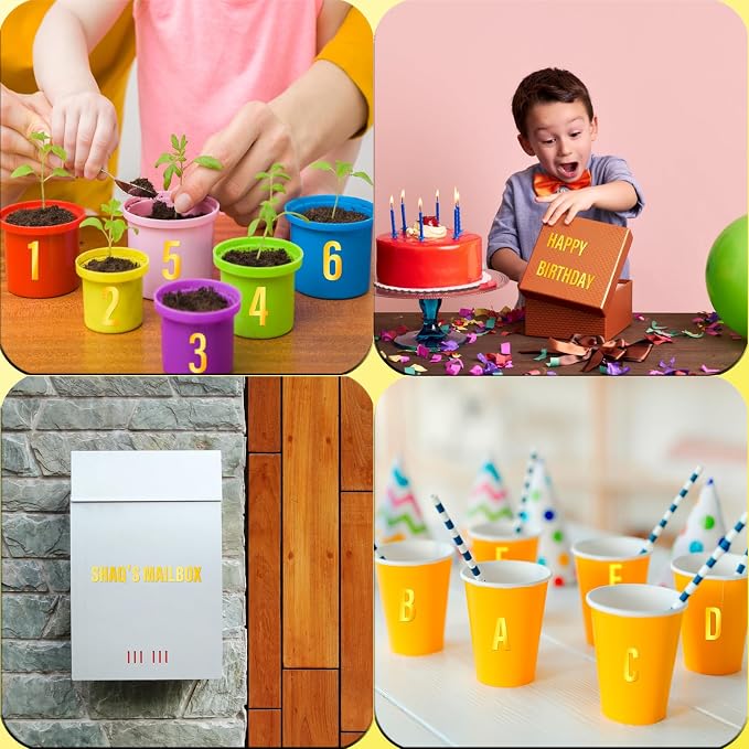 1635 Pieces 30 Sheets Letter Stickers, Vinyl Mailbox Numbers Alphabet Stickers - Image 5