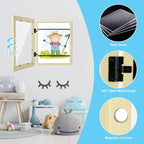 Kids Art Frames, 8.5x11 Front Opening Kids Artwork Frames Changeable, Apricot - Image 6