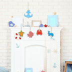 80PCS Wooden Sea Ornaments to Paint, 10 Styles DIY Blank Unfinished Wood Ocean - Image 5